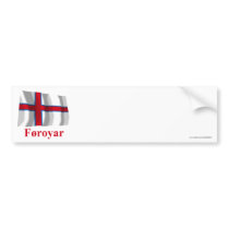 Faroe Islands Waving Flag with Name in Faroese bumper stickers by Vexillophile Faroe Islands Waving Flag with Name in Faroese bumper stickers