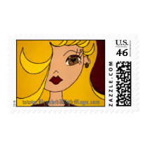 Farrah Goes Shopping Postage Stamp