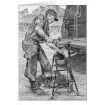Farrier/Blacksmith Drawing by Kelli Swan cards