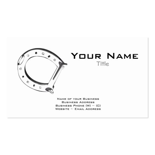 Farrier Business Cards (front side)