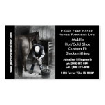 Farrier - Horseshoe Horse Hoof Services. business cards