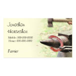 Farrier hot horseshoe business card business cards