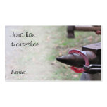 Farrier hot horseshoe business card business cards