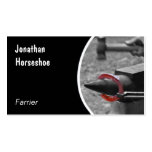 Farrier hot horseshoe business card business cards
