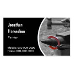 Farrier hot horseshoe business card business cards
