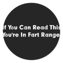 Fart Range Round Stickers