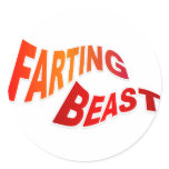 FARTING BEAST - hilarious innuendo humor Sticker