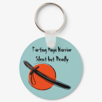 Farting Ninja Warrior Silent but Deadly Keychain by Jamene_Clothing Farting Ninja Warrior Silent but Deadly Keychain