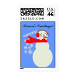 Farting Snowman, Season's Greetings Stamps