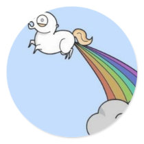 Farting Unicorn Sticker