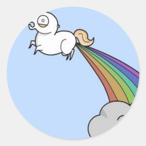 Farting Unicorn Sticker