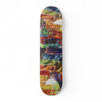 "Fascination" Art Glass Skateboard