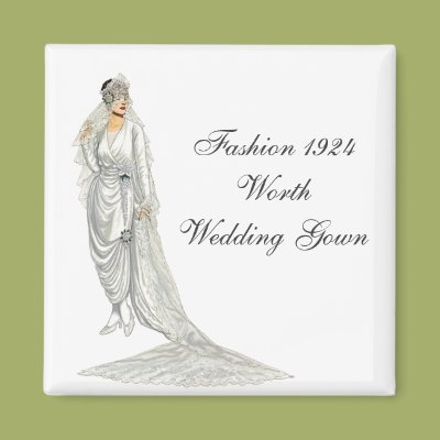 Fashion 1924 Wedding Gown Refrigerator Magnet Zazzle_magnet Fashion 1924 Wedding Gown Refrigerator Magnet Zazzle_magnet