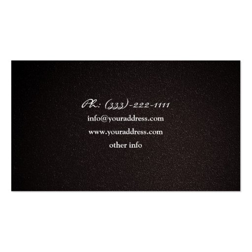 Fashion Accessories & Jewelery Business Card (back side)
