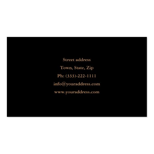 Fashion Accessories & Jewelry Business Card (back side)