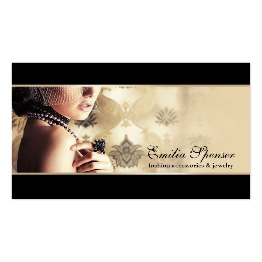 Fashion Accessories & Jewelry Business Card (front side)