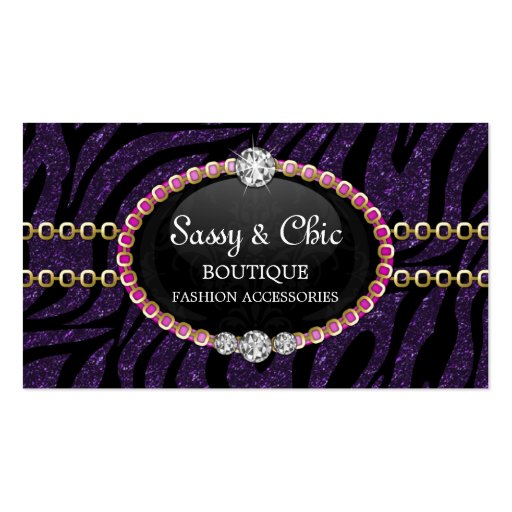 Fashion Accessory and Jewelry Business Cards (front side)