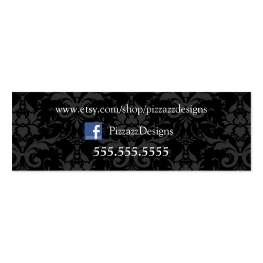 Fashion and Accessory Boutique Hang Tags Business Card Templates (back side)