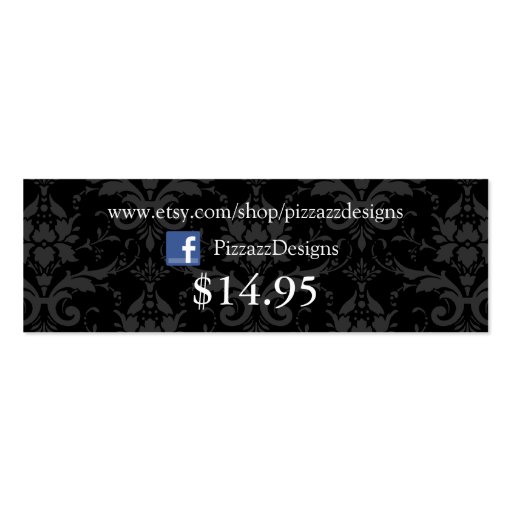 Fashion and Accessory Boutique Hang Tags Business Cards (back side)