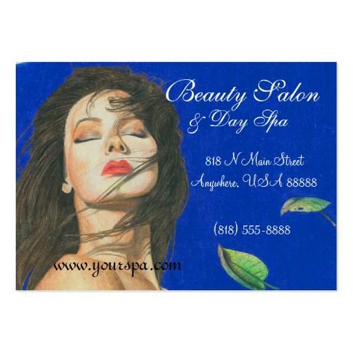 Fashion Beauty & Day Spa Woman Business Card (front side)