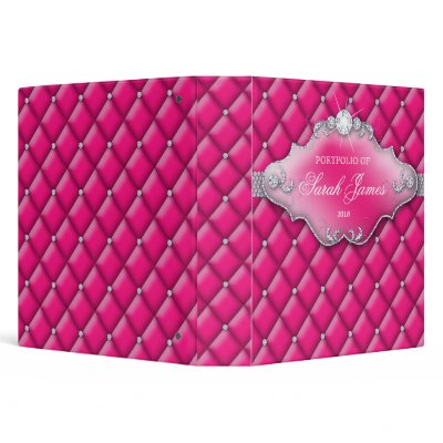 Fashion Binder Portfolio Diamonds Sweet 16 Pink 2