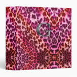 Fashion Binder Portfolio Leopard Pink Orange