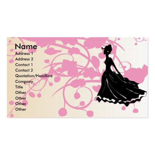 Fashion Boutique or Salon Business Card (front side)