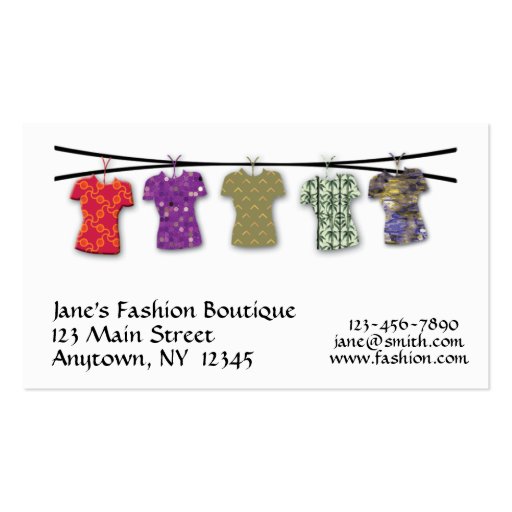 Fashion Business Card (front side)