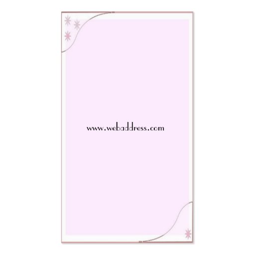 Fashion Business Card (back side)