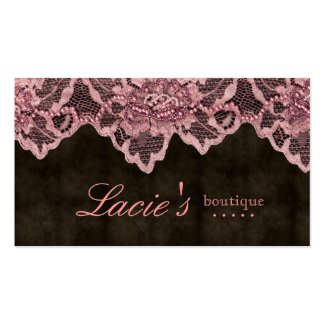 Fashion Business Card Lace Peach Brown Leather 2 profilecard