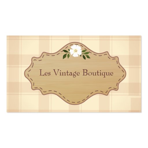 Fashion Business Card Template- Vintage Boutique (front side)