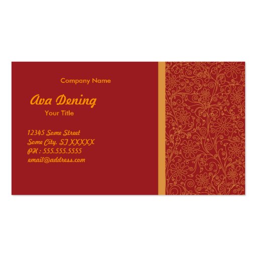 Fashion BusinessCard Business Card Template (front side)