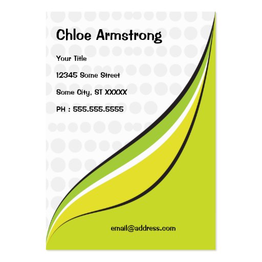Fashion Businesscard ( Chubby ) Business Card Templates (front side)