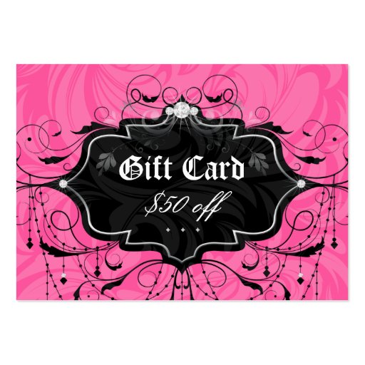 Fashion Chandelier Leaf Jewelry Gift Card Business Card (front side)