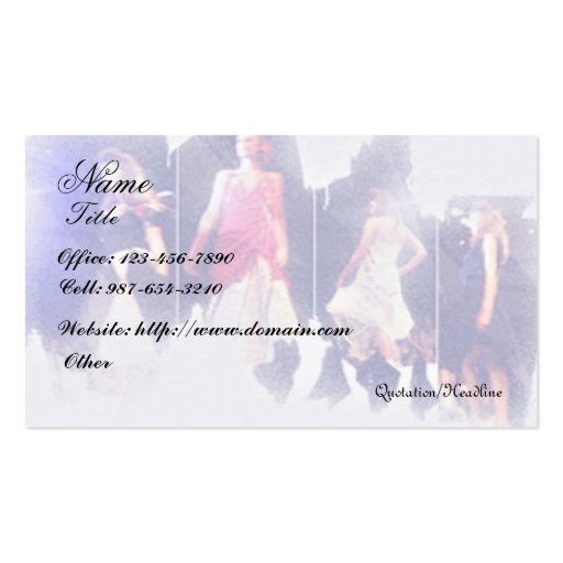 Fashion/Clothing Designer Business Card (front side)