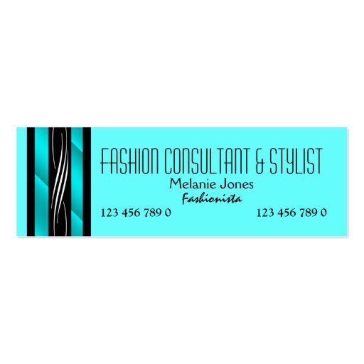 Fashion consultant stylist shopper PERSONALIZE Business Card Templates (front side)