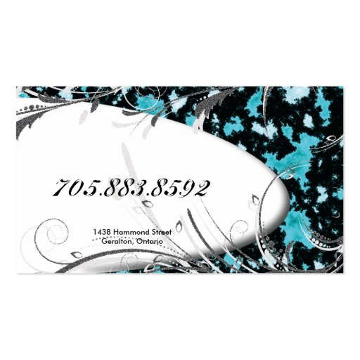 Fashion Designer Business Card - Abstract Glitter (back side)