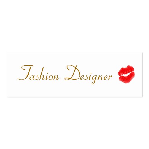 Fashion Designer Neutral Business Card (back side)