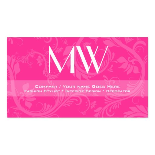 Fashion designer stylist interior decorator business card templates