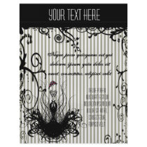 Fashion Diva Black and White Swirled Striped Flyer
