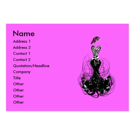 Fashion Diva Business Card Template (front side)