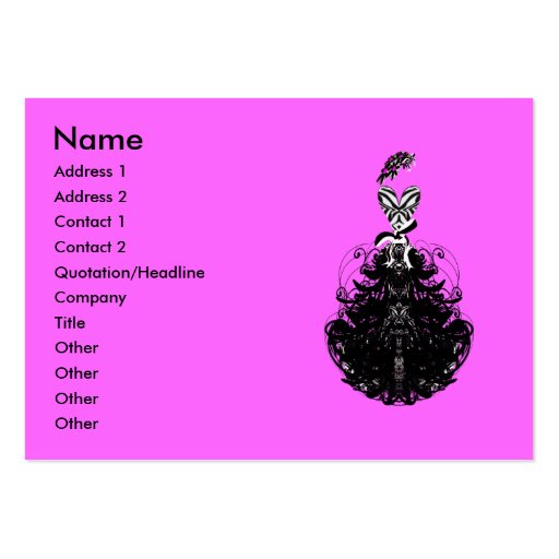 Fashion Diva - Customized Business Card Templates (front side)