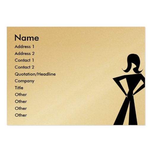 Fashion Diva Geo Business Card Template (front side)