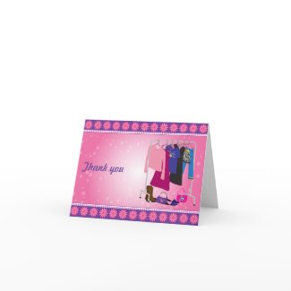Fashion Diva Thank You Card card
