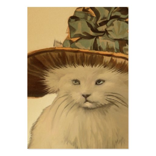 Fashion Diva Vintage Kitty Cat Business Cards (back side)