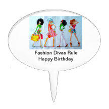Fashion Divas Rule Cake Pick