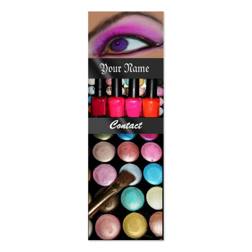Fashion Eye Shadow Palete Make Up Artist Business Card (front side)