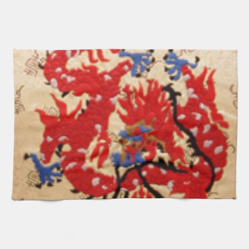 Fashion Fabric - Native Embroidery on Satin Silk Towel