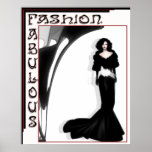 Fashion Fabulous Art Nouveau Noir print