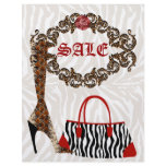 Fashion Flyer Leather Boot Zebra Handbag